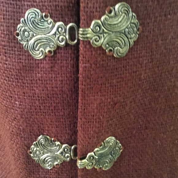 Vintage Couture Military Style Linen Maxi Suit 3 piece - Picture 5 of 10